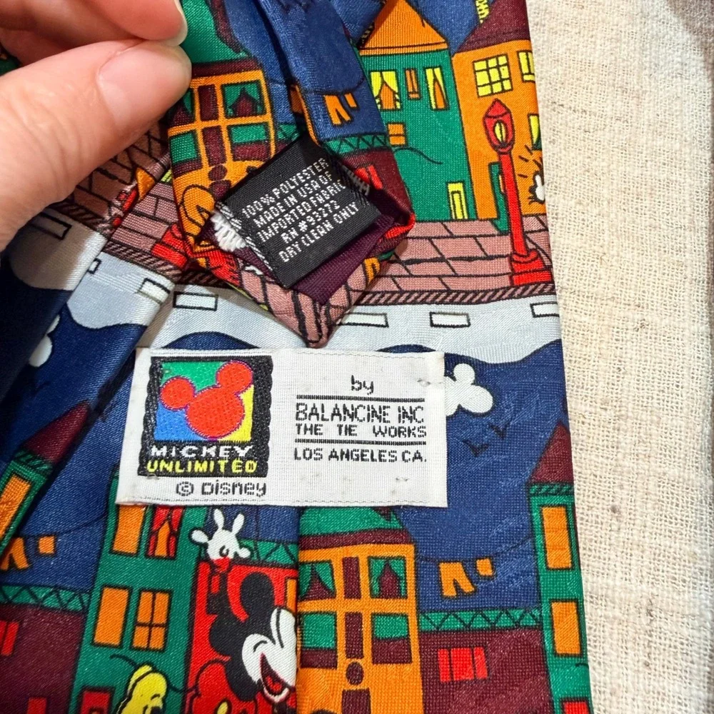 Mickey Unlimited Disney Mens Necktie Set of 2 Mickey Mouse Sports‎ City USA Made